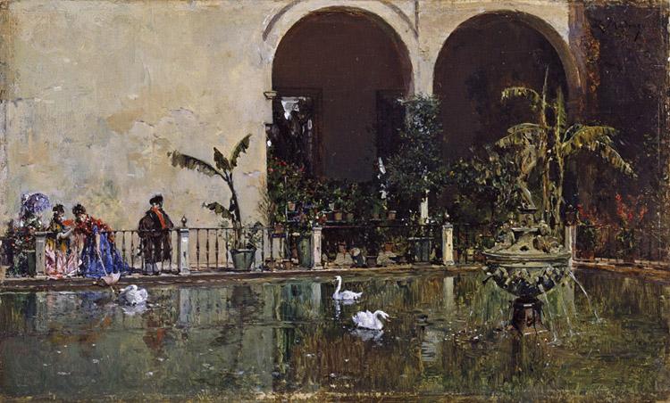 Raimundo de Madrazo y  Garreta Pool in the Alcazar of Seville (nn02) France oil painting art